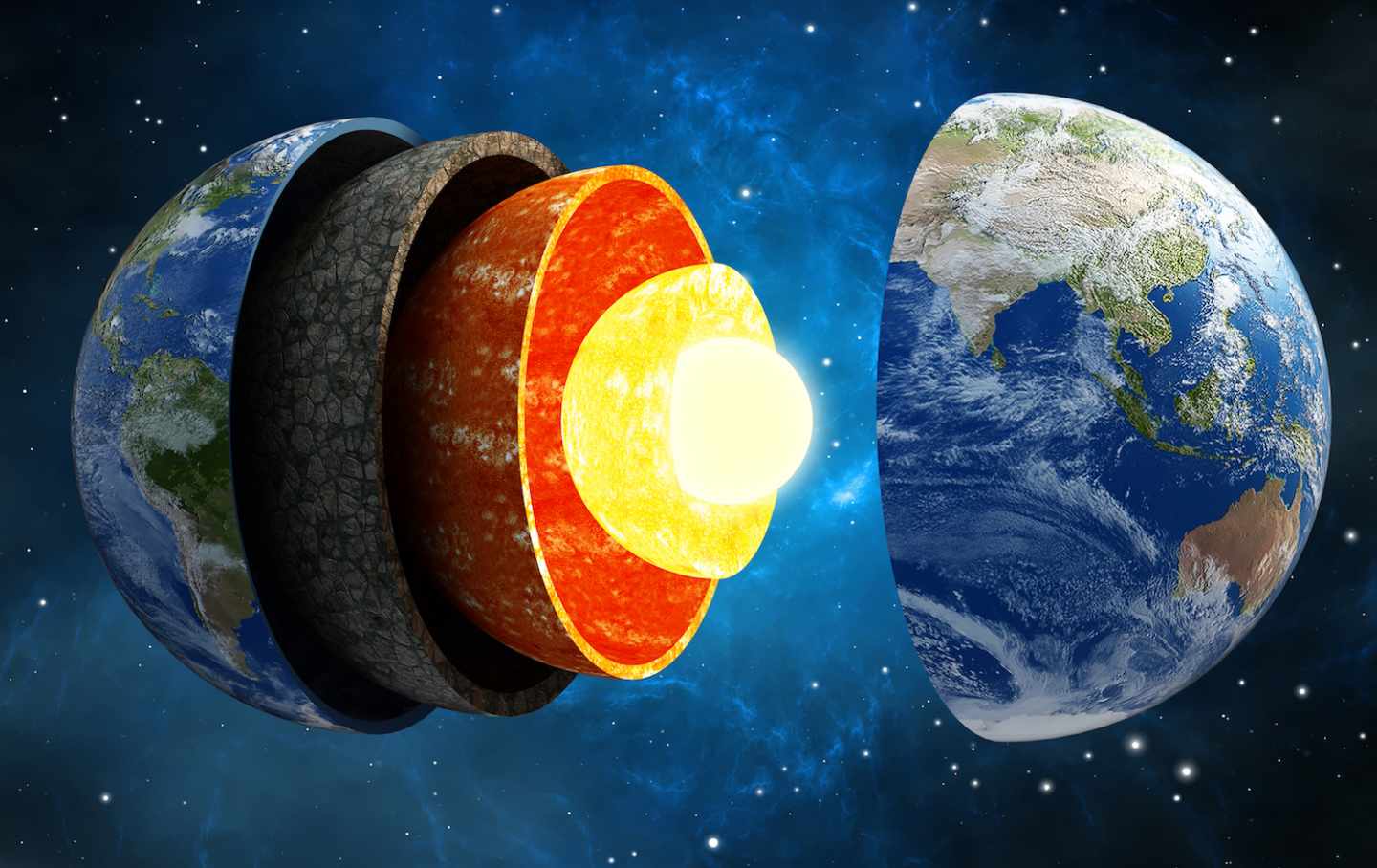 diamantes profundidades planeta - esquema geologico tierra